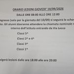 Orario scuola 2026